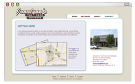Janalynn's Tea Room & Antiques - Website